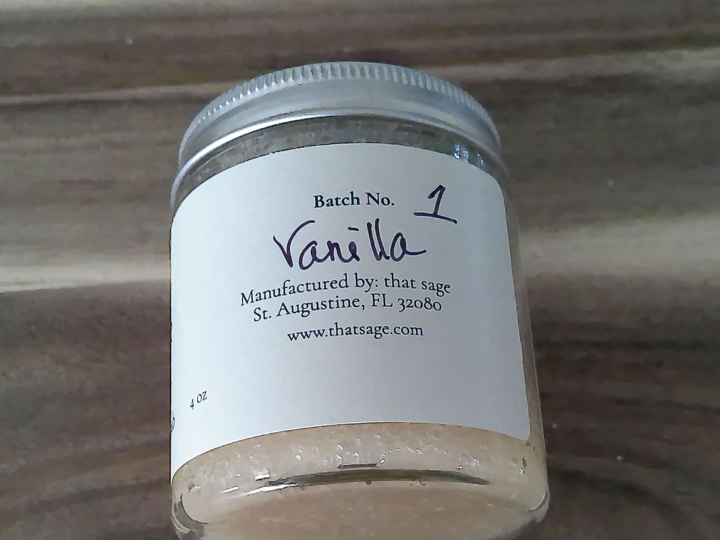 Organic Sugar Scrub -Vanilla