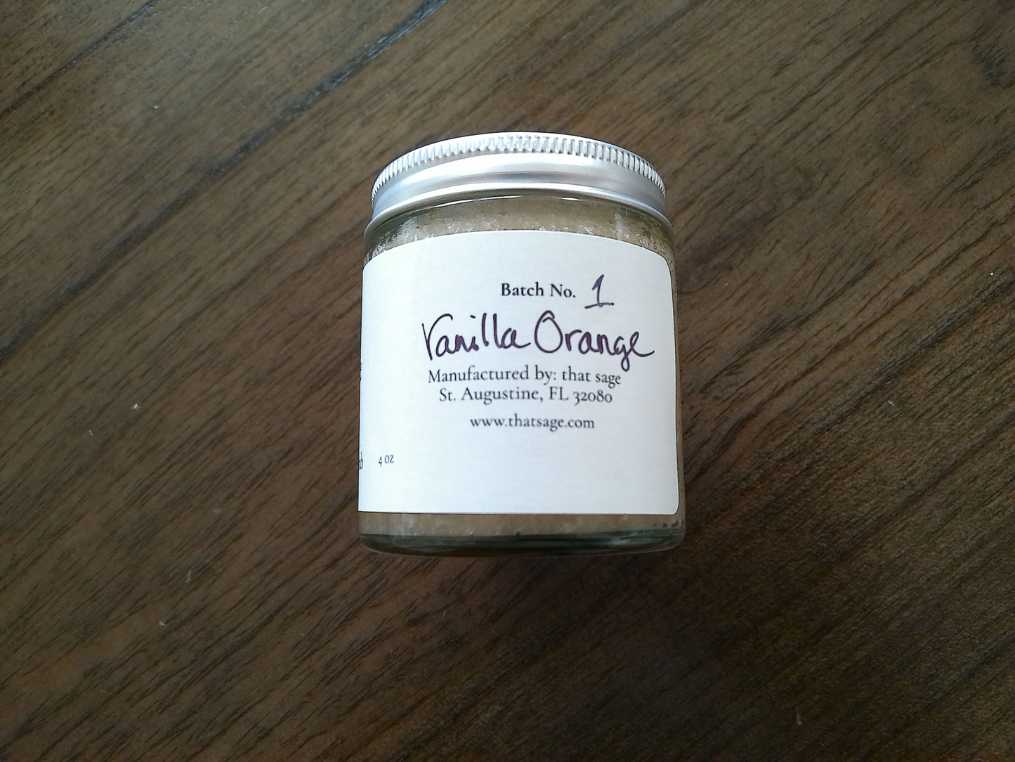Organic Sugar Scrub -Vanilla Orange